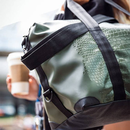 Duffelbag Medium Happy Alligator - Dark Green