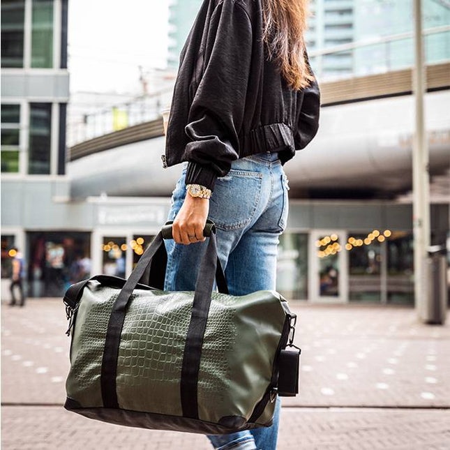 Duffelbag Medium Happy Alligator - Dark Green