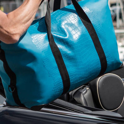 Duffelbag Large Happy Alligator - Petrol Blue